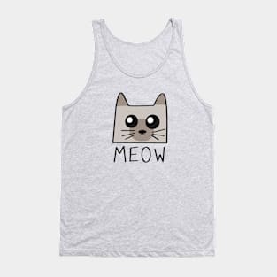 Siamese Cat Meow Tank Top